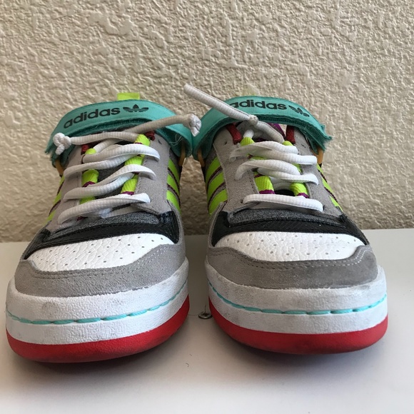 Women Adidas Low Forum Sonic S.E.E.D Multicolor Athletic Sneakers Shoes Size 6.5 - Picture 3 of 10